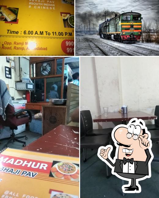 The interior of Madhur Fast Food