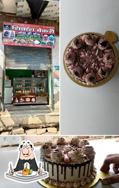 Take a look at the image showing food and exterior at Shivansh bakery