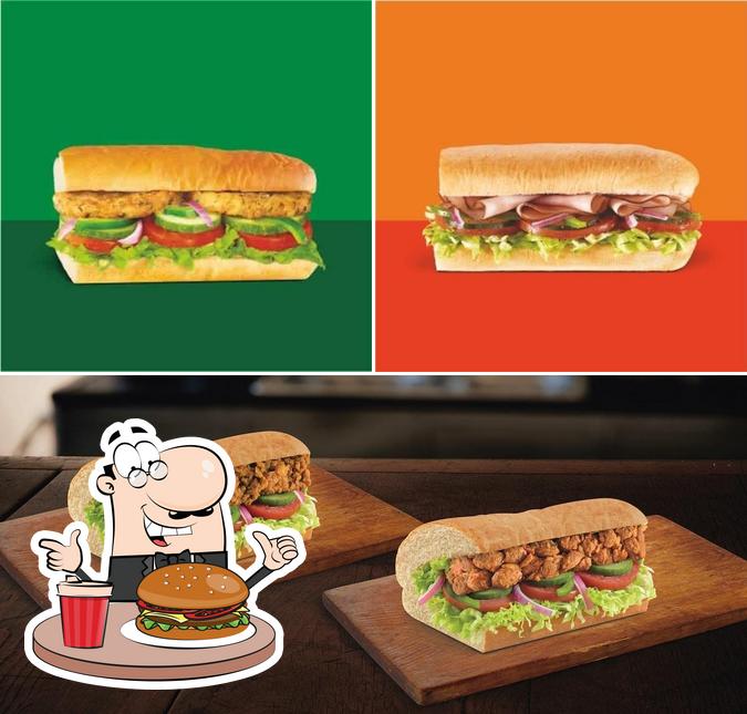 Try out a burger at Subway