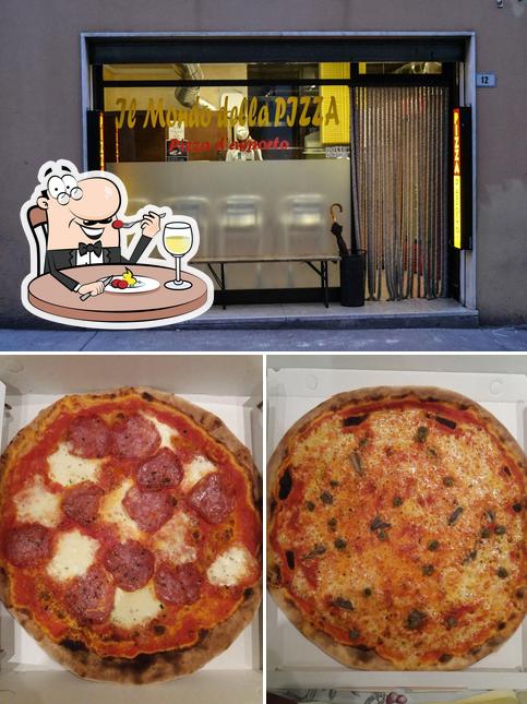 La foto della cibo e interni di Il Mondo della pizza