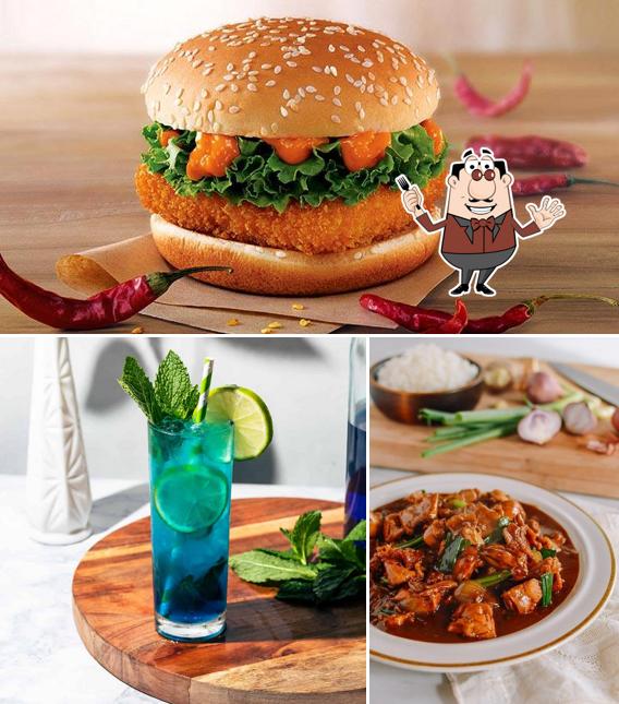The photo of The menu kitchen’s food and interior