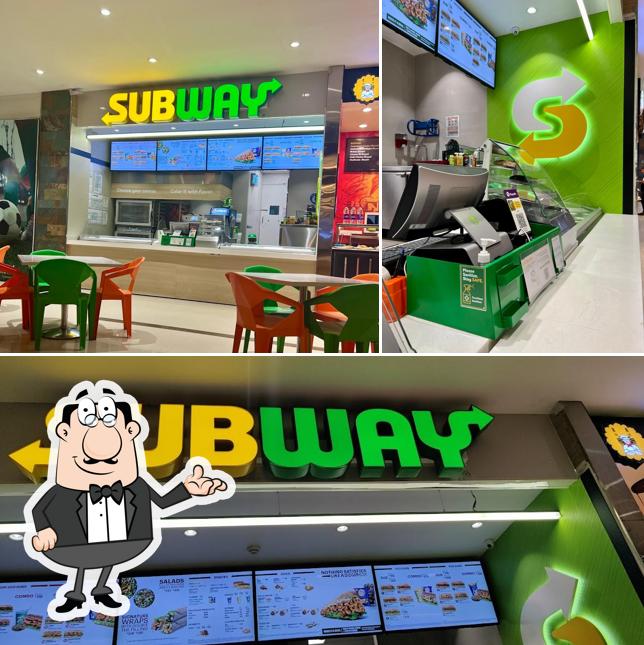 The interior of Subway