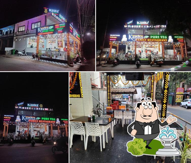 The exterior of Kanha Pure Veg Family Restaurant (Arpora Road Branch) - best pure veg restaurant in Calangute,veg restaurant goa