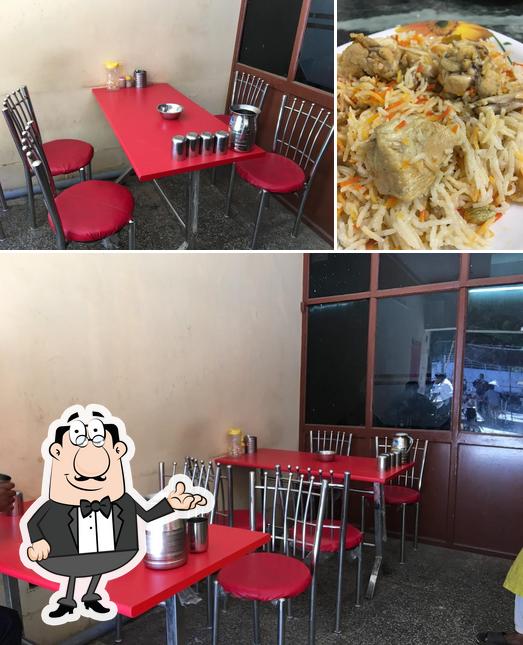 The image of interior and dessert at Delhi Darbar Chicken Corner