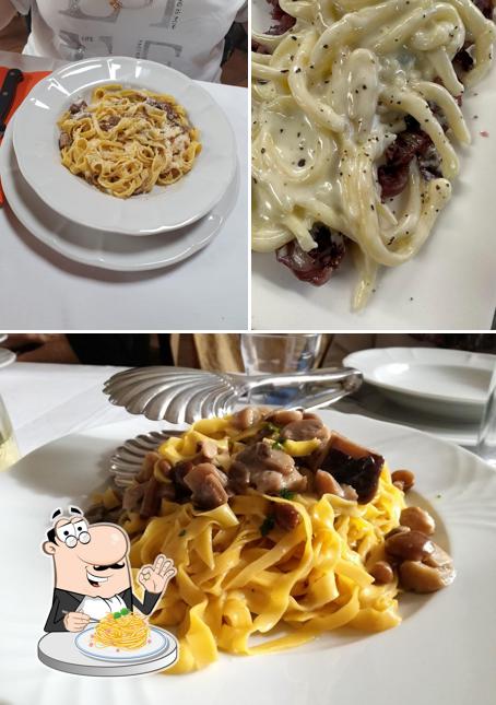 Spaghetti alla carbonara al Agriturismo Le Ginestre di Beniamino Baleotti, il Re della Sfoglia