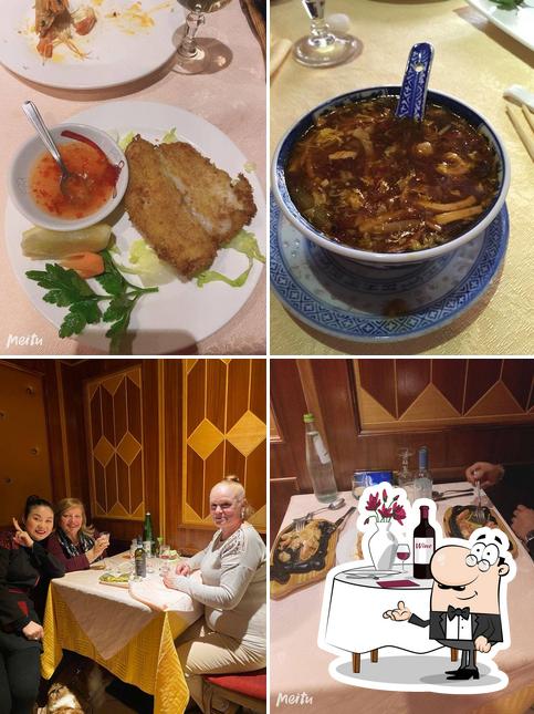 La immagine della tavolo da pranzo e cibo di La Giada ristorante cinese