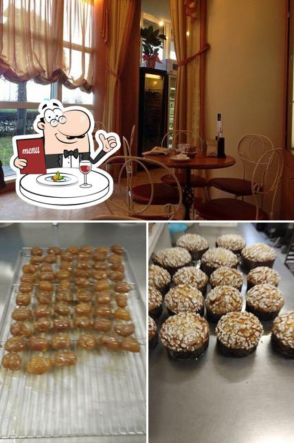 Dai un’occhiata alla foto che raffigura la cibo e tavolo da pranzo di Pasticceria del Corso