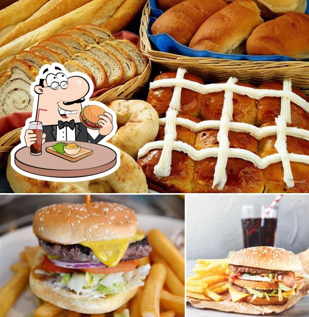 Order a burger at The Pizza Live