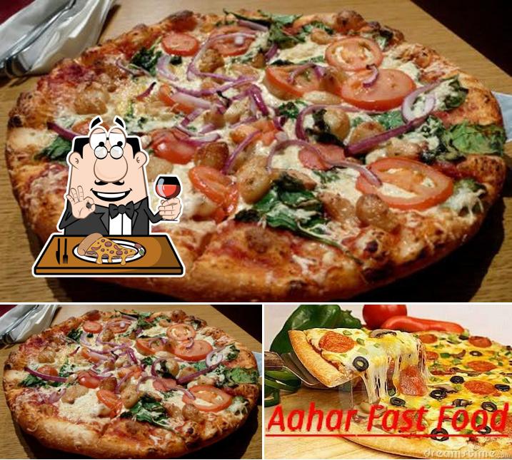 At Aahar Snacks Parlour, you can taste pizza