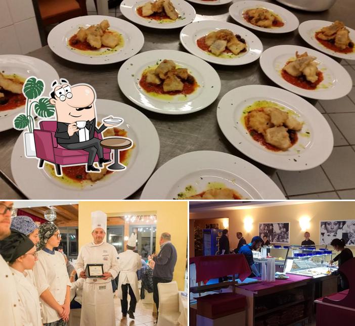 La immagine di interni e cibo da Baladì Disco Village