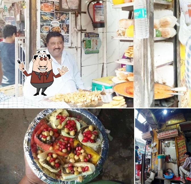 Take a look at the picture displaying food and interior at Hira Lal Chat Corner
