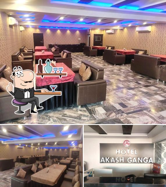 The interior of Hotel Akash Ganga