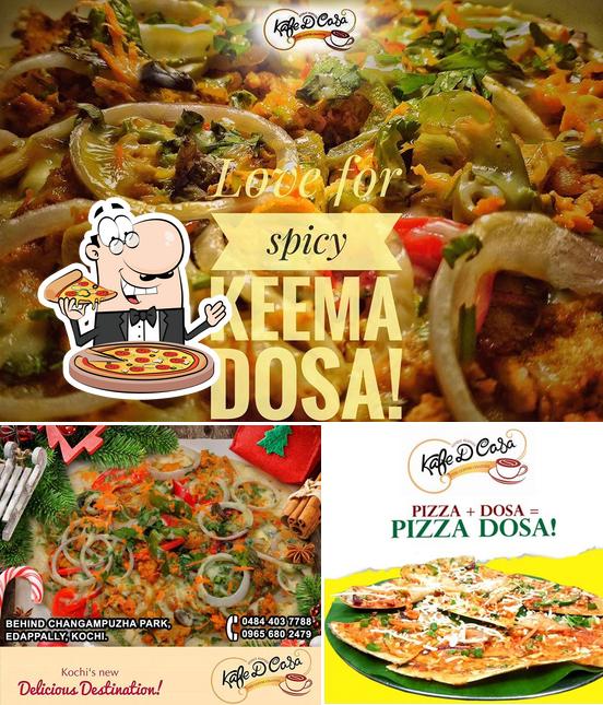 Pick pizza at Kafe D Casa Kochi