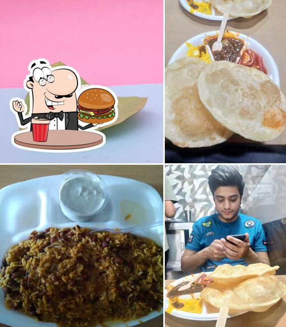 Try out a burger at Rawalpindi Sweets ( Trikuta nagar wale )