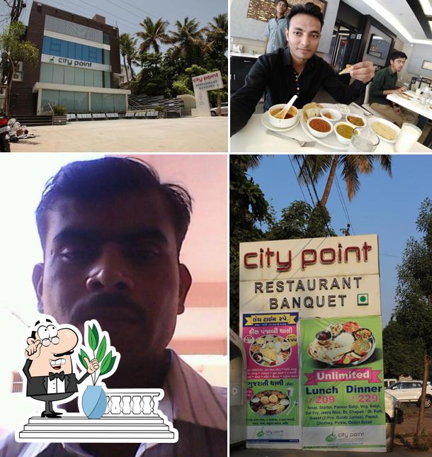 You can get some fresh air outside City Point Restaurant & Banquet - Best Restaurant in Anand Best Banquets Hall in Anand
