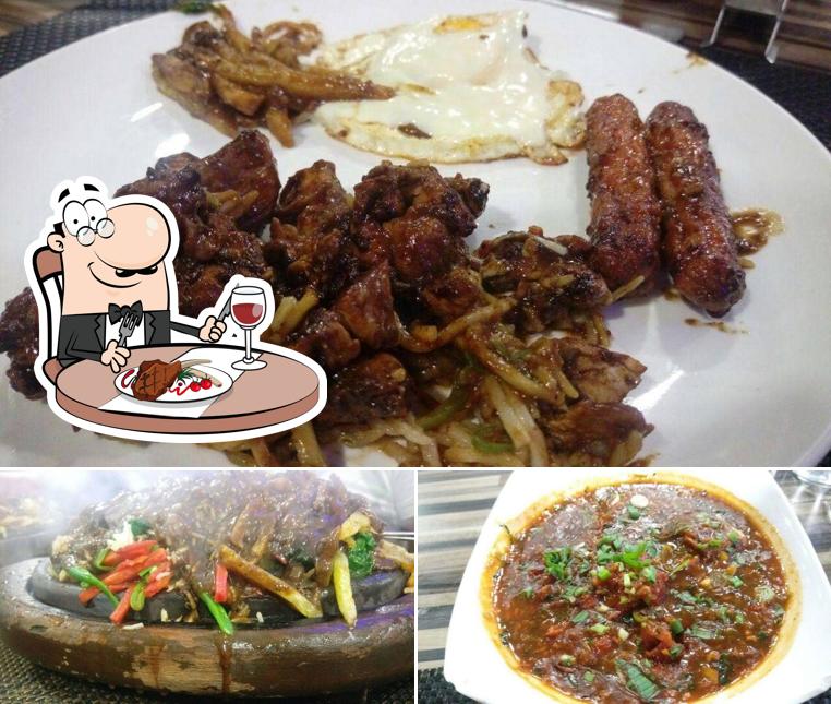 Meat dishes are available at Ikobo Sizzlers