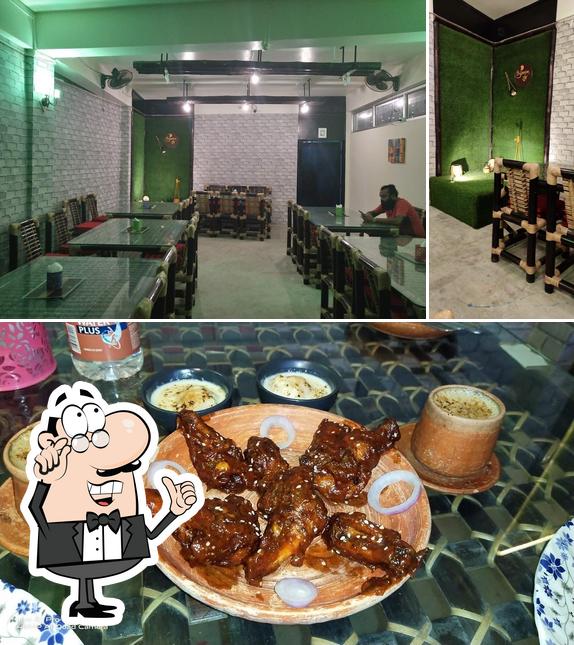 Among different things one can find interior and seafood at Byanjon Bawrno