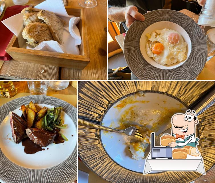 Pane all'aglio al Novez ristorante d'alta quota