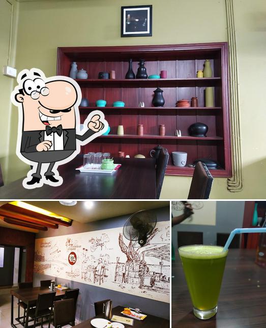 Among different things one can find interior and beverage at Adaminte Biriyani Kada