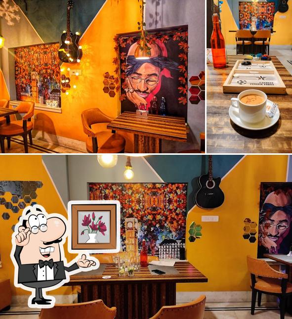 The interior of Café Elio
