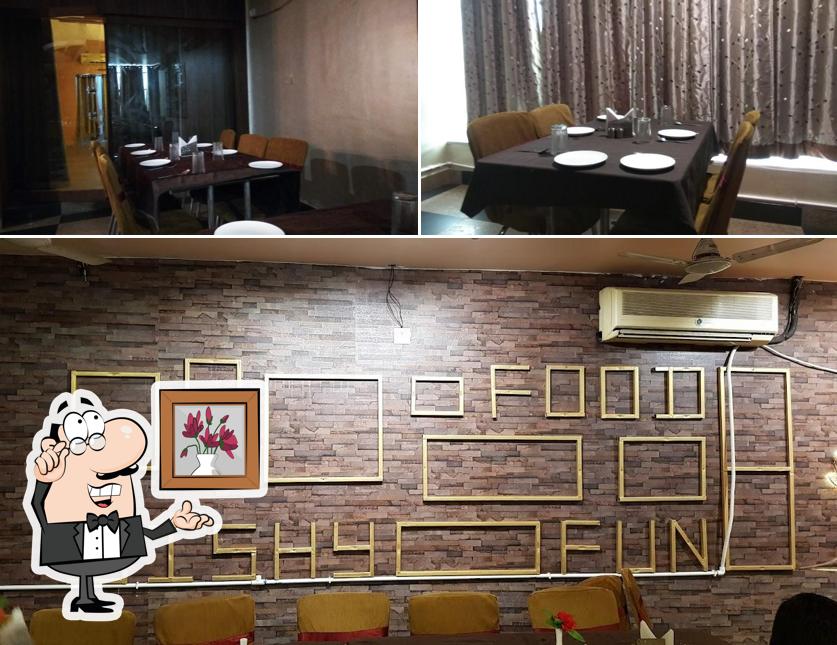 Take a seat at one of the tables at Frypan Restaurant
