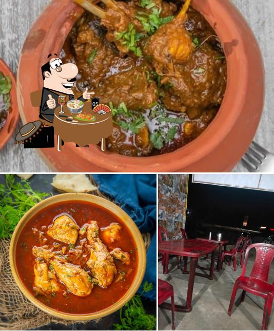 Check out the picture showing food and interior at SHISH MAHAL DHABA