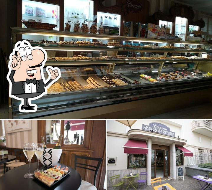 La immagine di interni e cibo da Pasticceria Caffetteria Beccaria