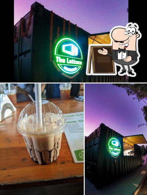 The image of The Lettuce Haus’s exterior and beverage