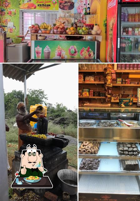 This is the image showing food and interior at Udankudi Karupatti coffee
