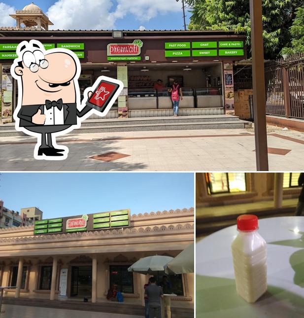 Among various things one can find exterior and beverage at Premvati Swaminarayan Vegetarian