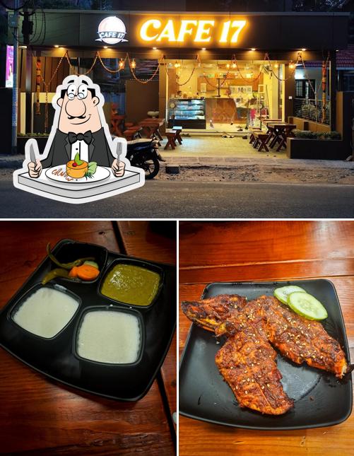 Among different things one can find food and exterior at Cafe 17