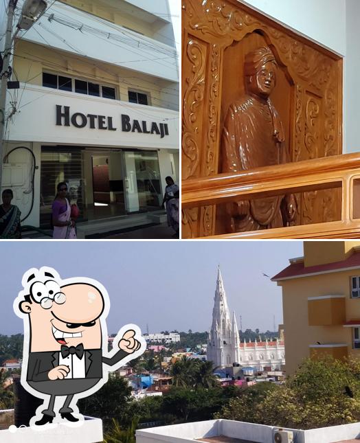You can get some fresh air at the outside area of Hotel Sivamurugan Kanyakumari