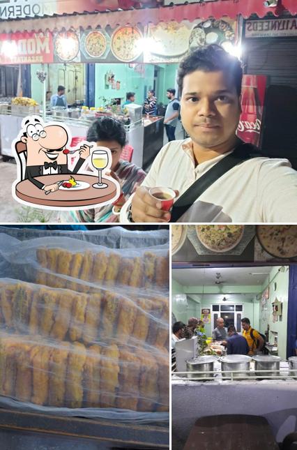 The image of food and interior at New Modan Dhaba Sanwara
