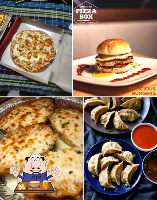 Food at Smoki’n Hot Pizza Box