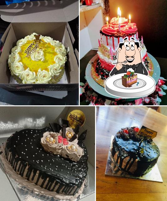 Look at this photo of Homemade cake n chocolates