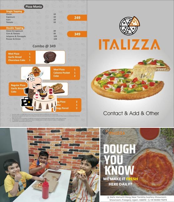 The photo of food and exterior at Italizza