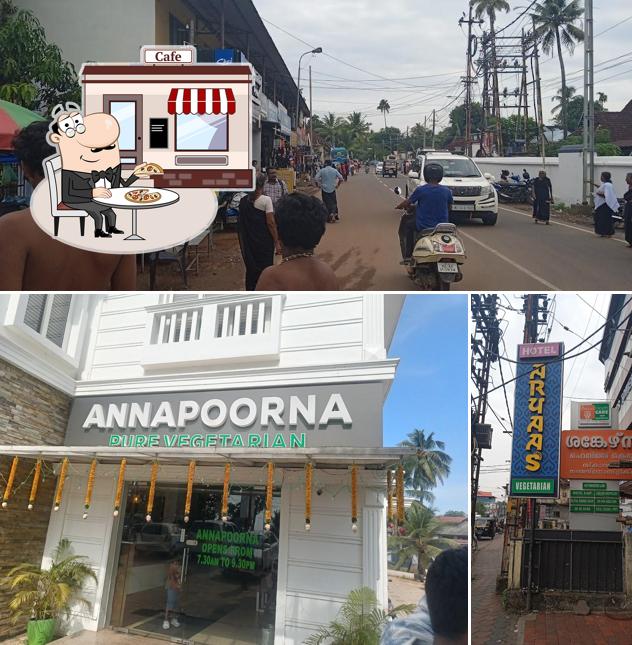 The exterior of Hotel Aryaas Pure Vegetarian