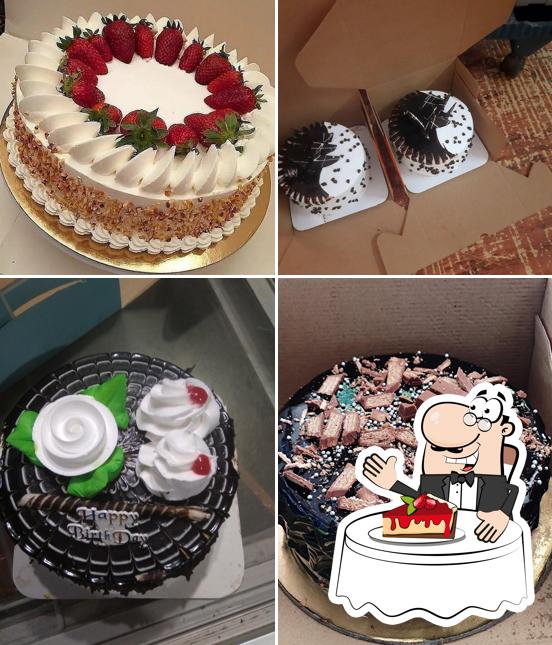 Om bakery & cake point offers a range of sweet dishes