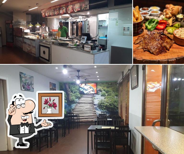 Dai un’occhiata alla foto che presenta la interni e cibo di Pizza kebab Route66