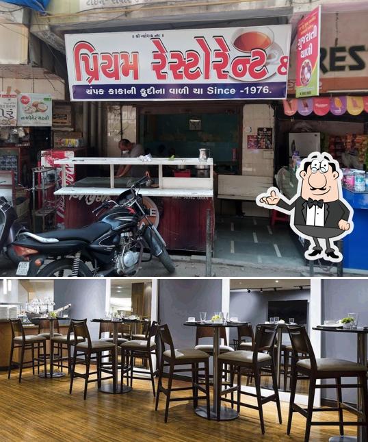 The interior of Priyam Restaurant