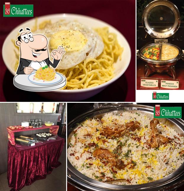 Spaghetti carbonara at 36 Chhattees