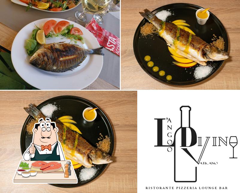 Ristorante L'Angolo Divino al Vaticano serve un menu per gli amanti del pesce