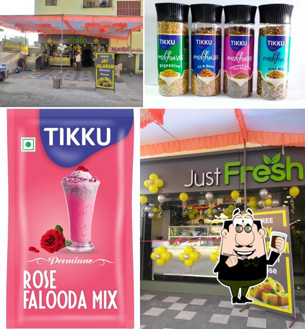 Enjoy a drink at Just Fresh & Shree Jay Jalaram Khaman House