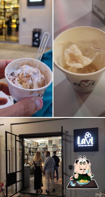 Tra le varie cose da Gelateria Lavì si possono trovare la cibo e interni