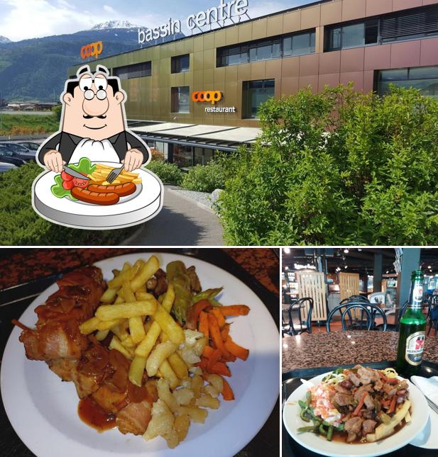 La cibo e esterno del ristorante