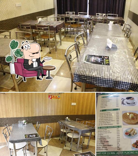The image of D.S.Restaurant’s interior and food