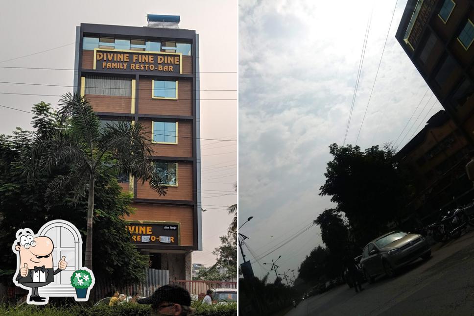 The exterior of Divine Fine Dine - Family Resto -Bar