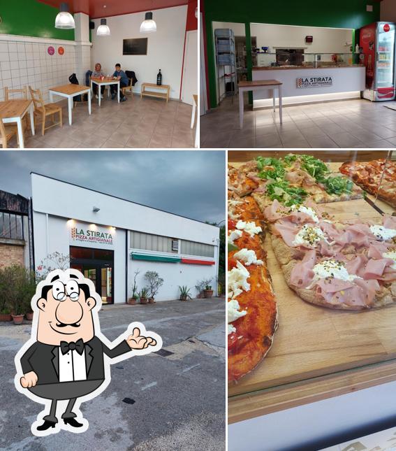Guarda la foto che presenta la interni e cibo di La Stirata Pizza Artigianale