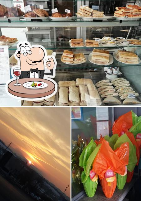 La cibo e esterno del ristorante