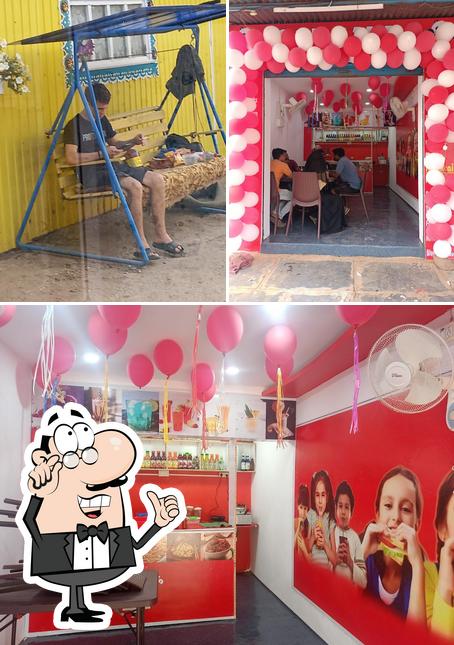 The interior of Food Panda fast-food center